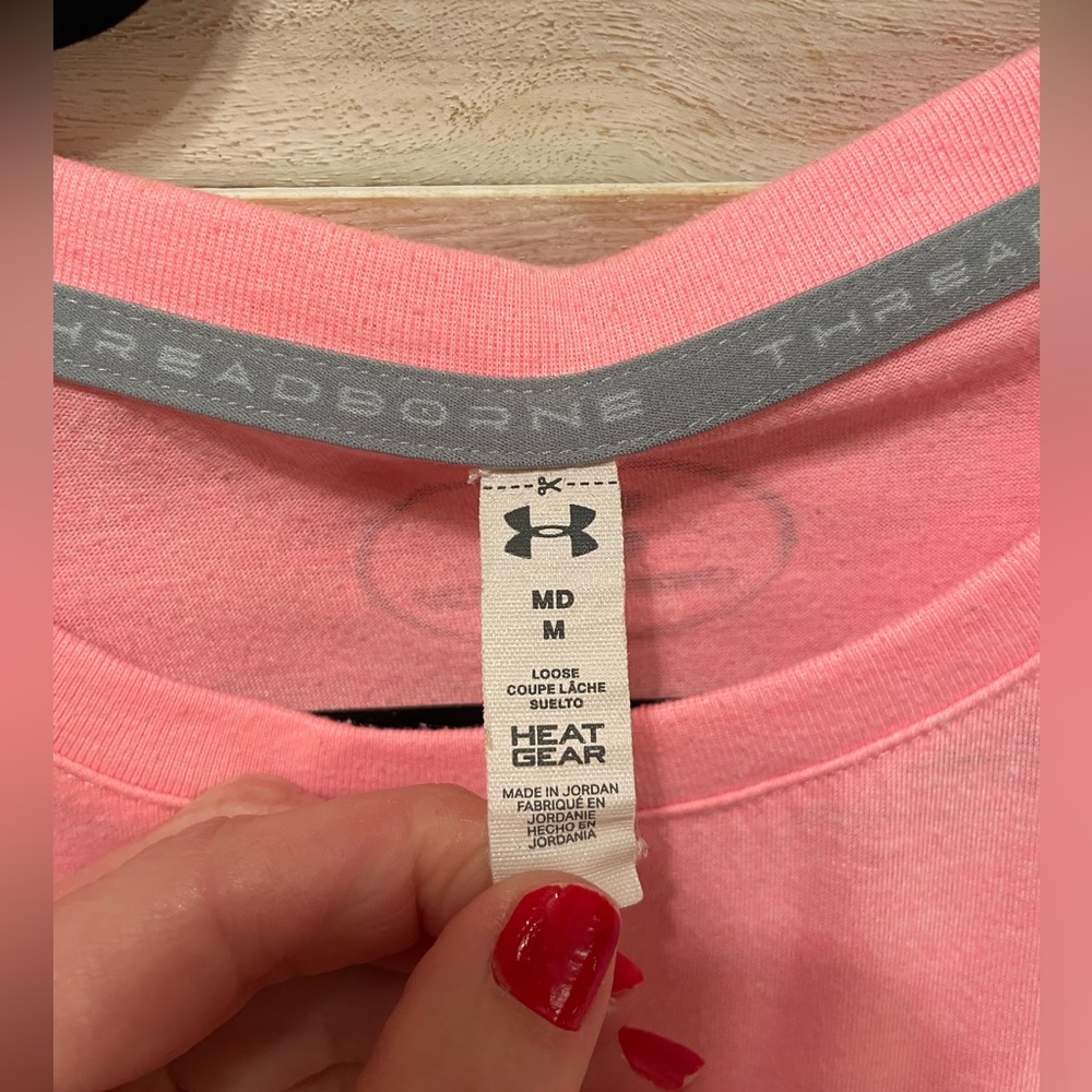 Under armour heat gear pink longsleeve